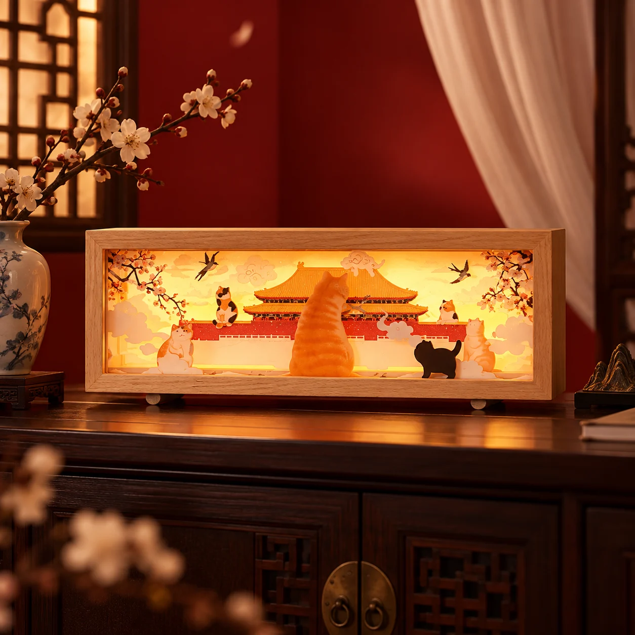Light & Ambience · 宫墙猫影灯